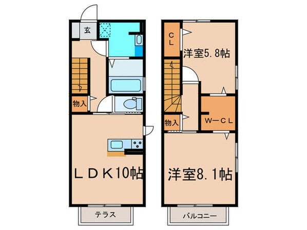 ハイツ渚の物件間取画像